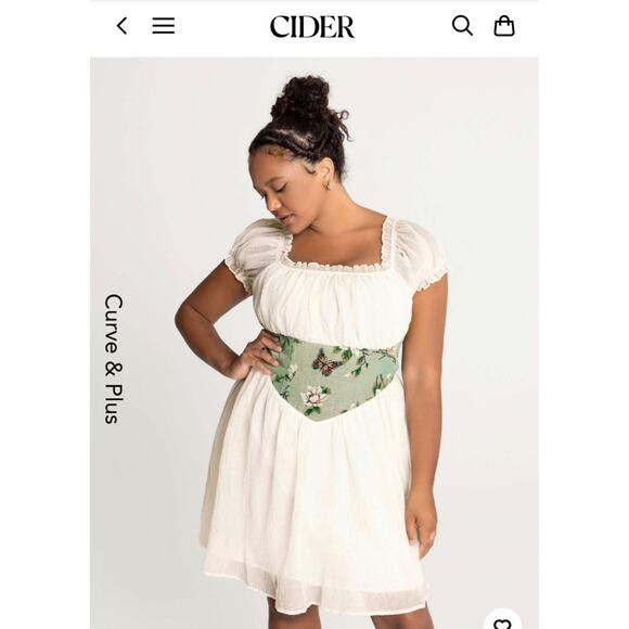 Cider Off Shoulder Corset Mini Dress Curve & Plus size large - Picture 1 of 11